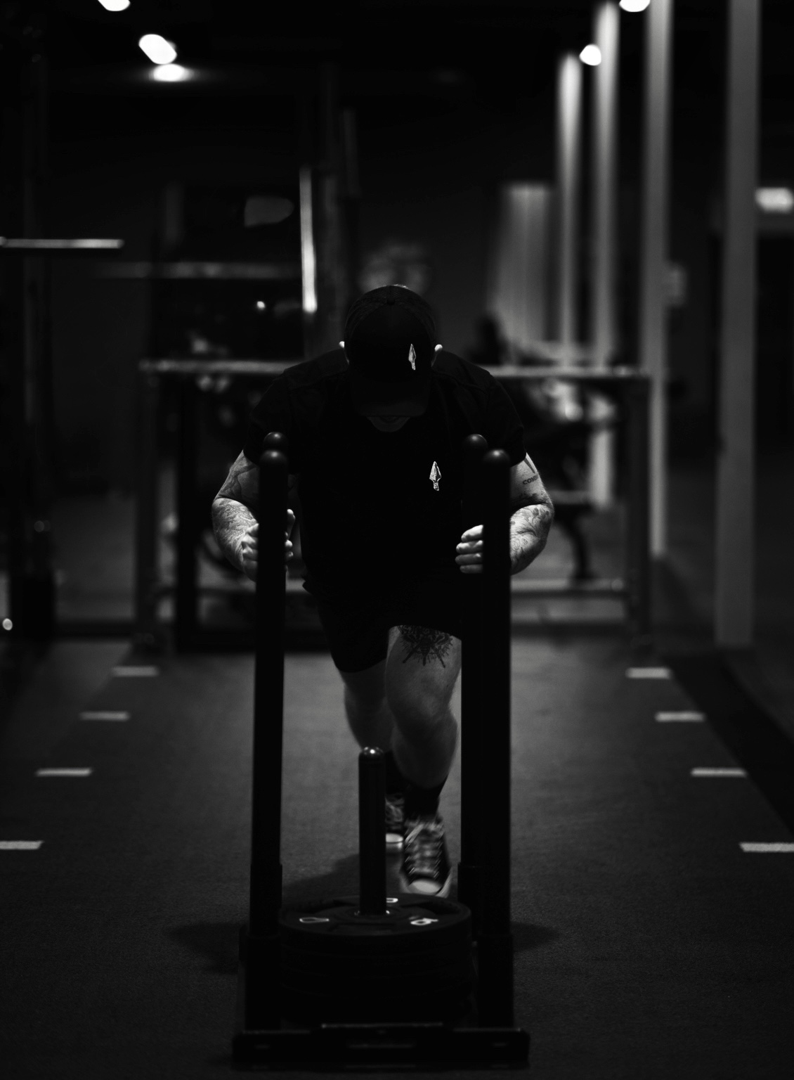 SPEARHEAD athlete driving forward in training